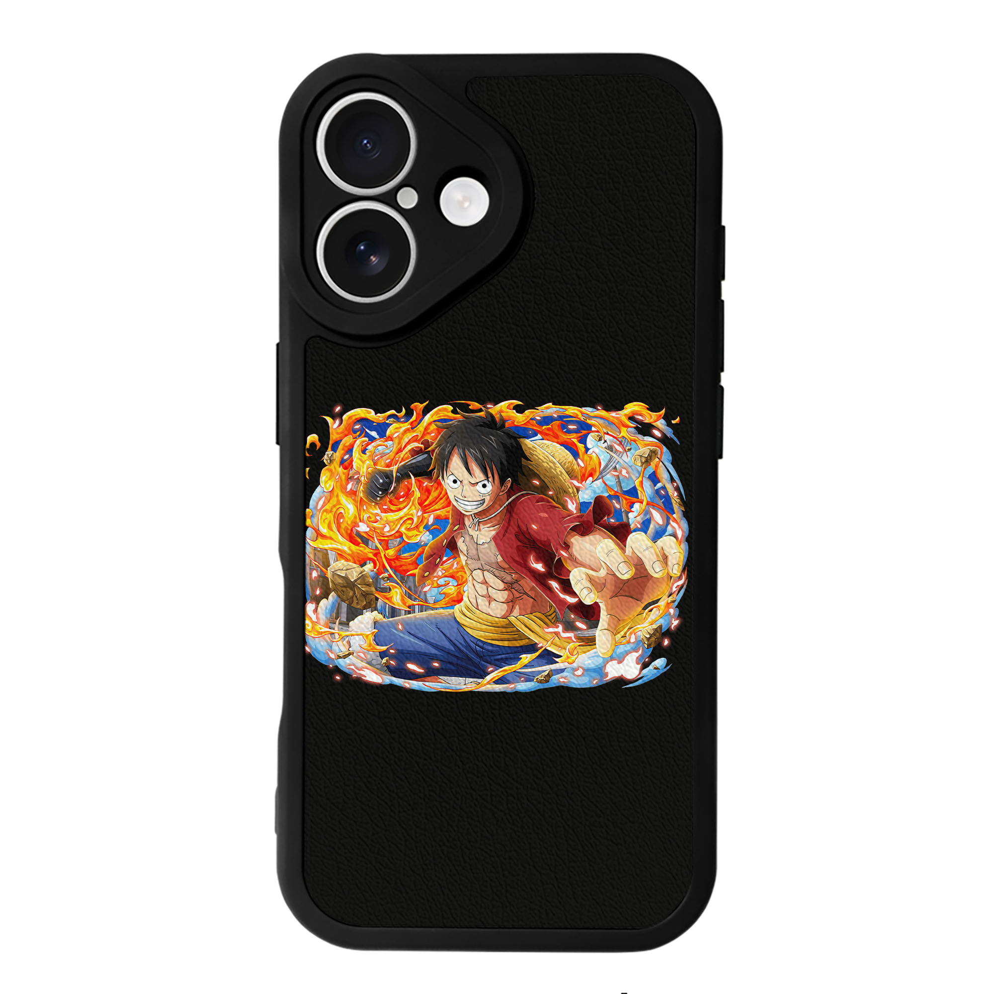 （画像用） ワンピース モンキー・D・ルフィ ONE PIECE Monkey D. Luffy 【iPhone 16シリーズ対応】シリコンスマホケース（レザー調） 材質：シリコン